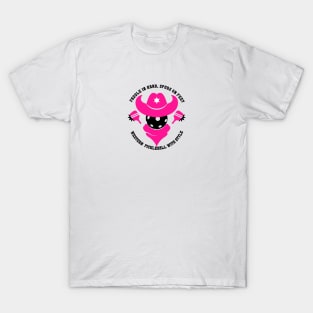 Riding the Pink Pickleball Frontier T-Shirt